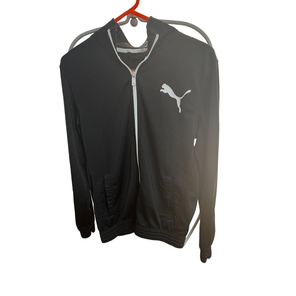 Puma Mens Black workout running  training  track jacket M - Picture 3 of 4
